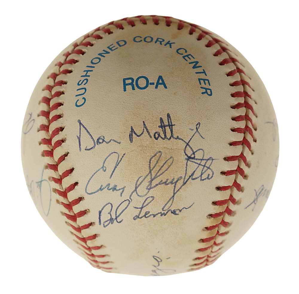 New York Yankees Hall of Fame and Star Multi-Signed Baseball - JSA