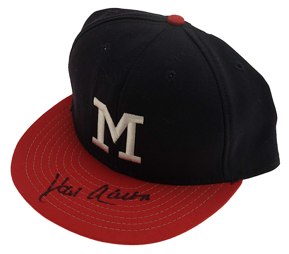 Hank Aaron Signed Milwaukee Braves Cap - JSA