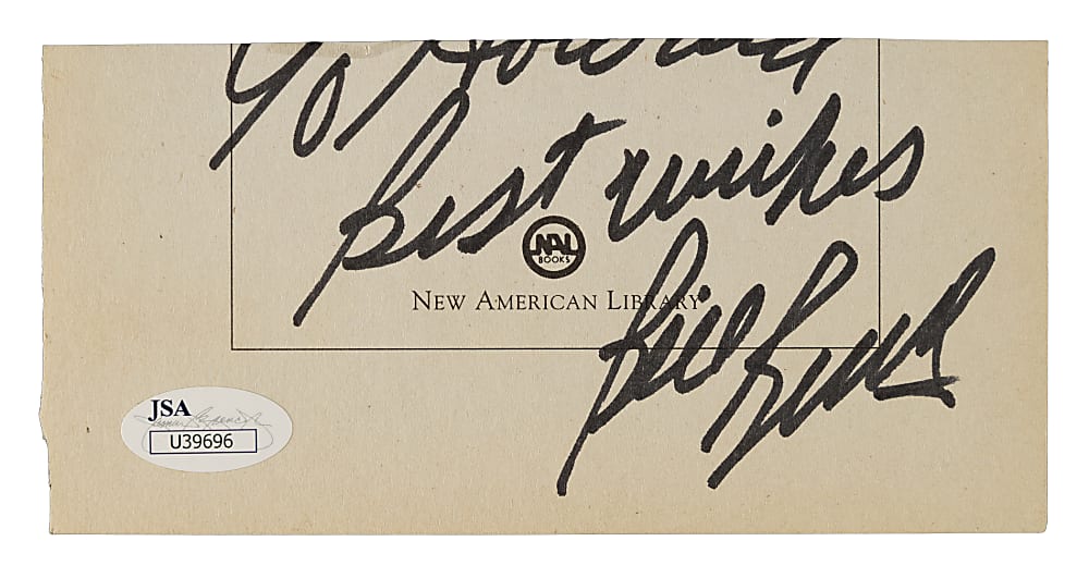 Bill Russell Cut Signature - JSA