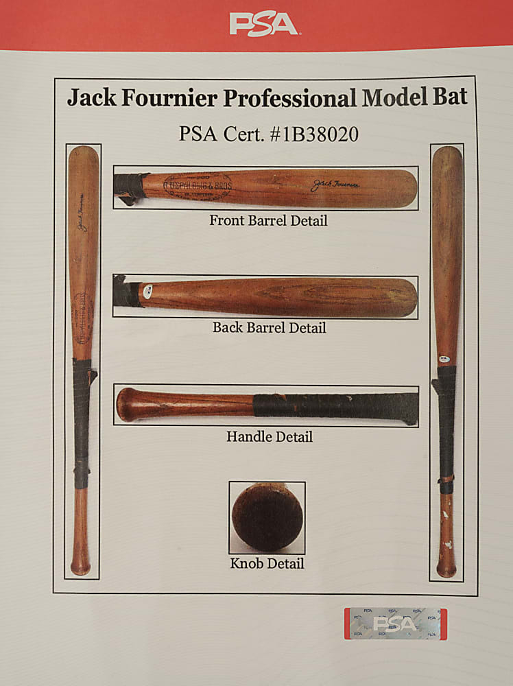 1925-1928 Jack Fournier Brooklyn Robins/Boston Braves Game-Used Bat PSA/DNA GU 8