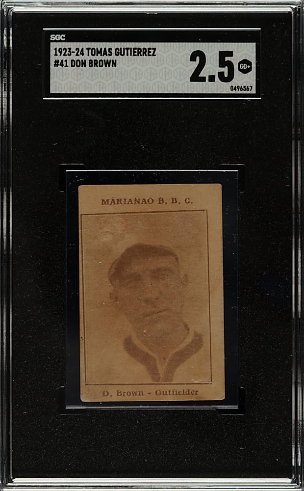 1923-1924 Tomas Gutierrez #41 Don Brown SGC GOOD+ 2.5
