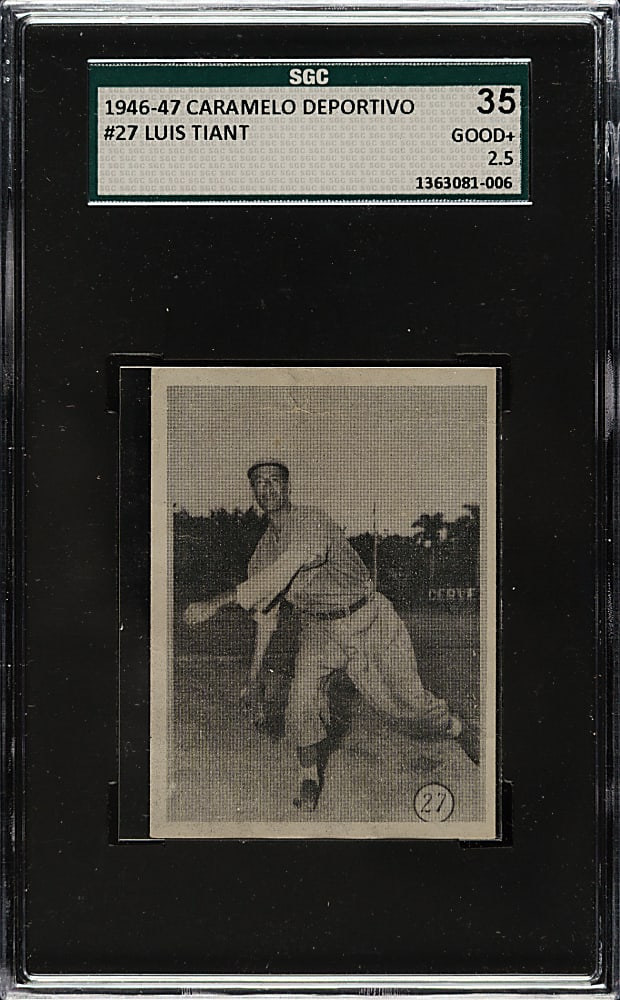 1946-1947 Caramelo Deportivo #27 Luis Tiant SGC GOOD+ 35
