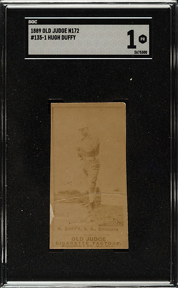1889 N172 Old Judge Hugh Duffy Rookie SGC POOR 1