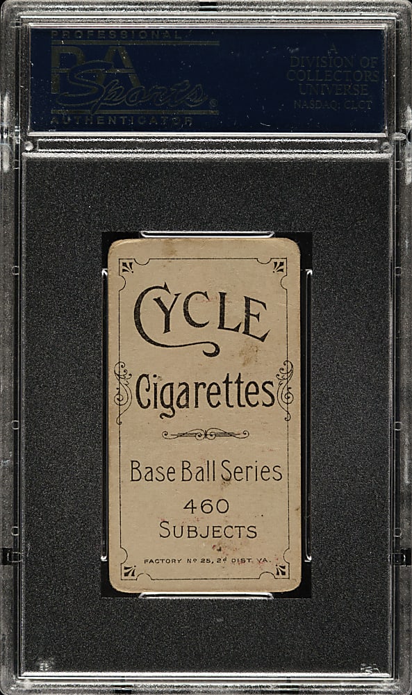1909-1911 T206 White Border Vic Willis Throwing PSA GOOD 2 - Cycle 460 Back