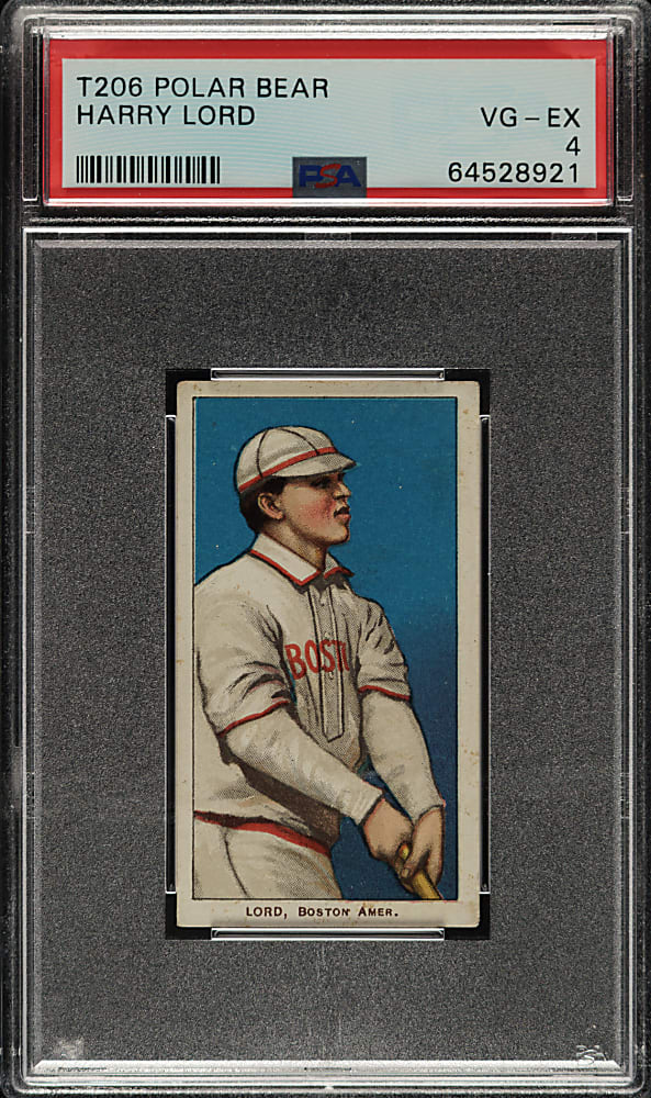 1909-1911 T206 White Border Harry Lord PSA VG-EX 4 - Polar Bear Back