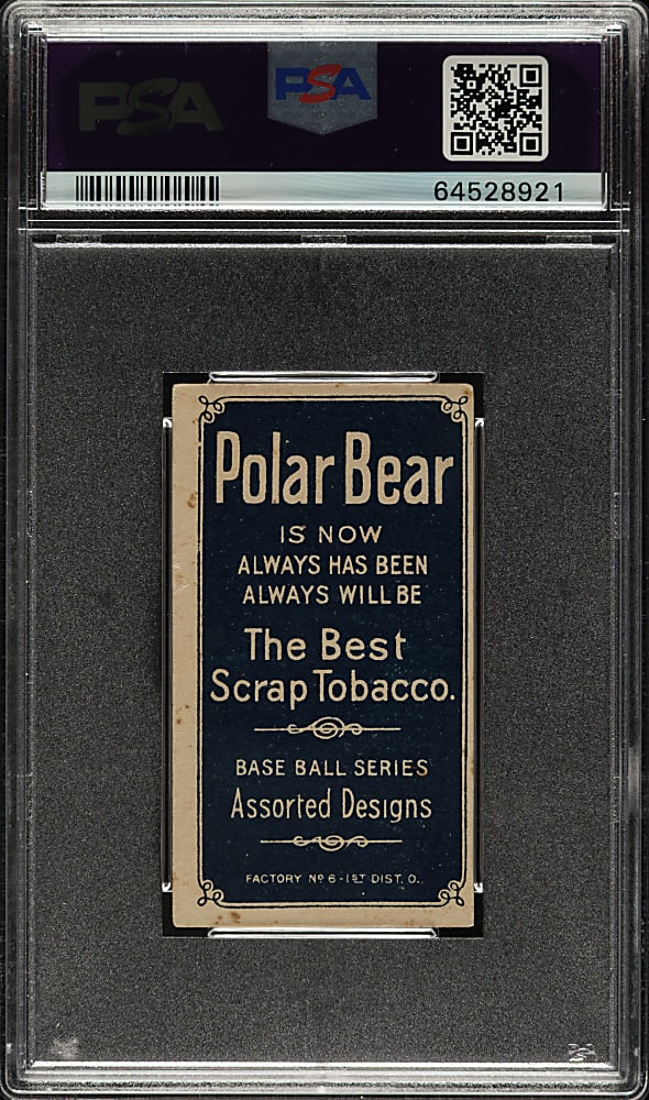 1909-1911 T206 White Border Harry Lord PSA VG-EX 4 - Polar Bear Back