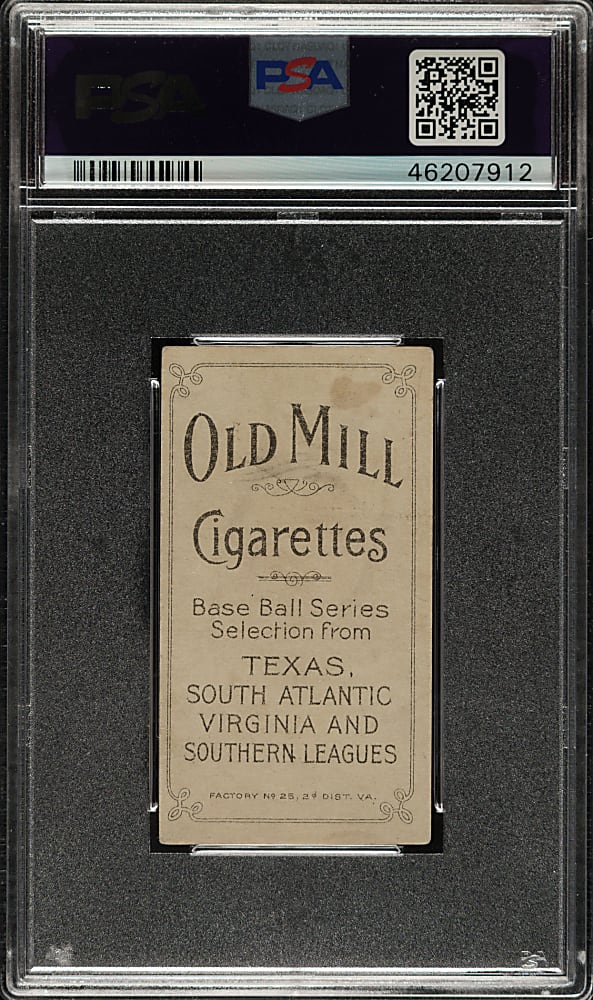 1909-1911 T206 White Border Charlie Fritz Southern Leaguer PSA EX 5 (MK) - Old Mill Back