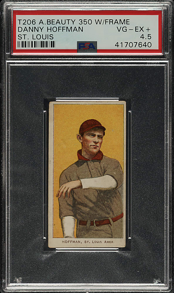 1909-1911 T206 White Border Danny Hoffman PSA VG-EX+ 4.5 - American Beauty 350 Back