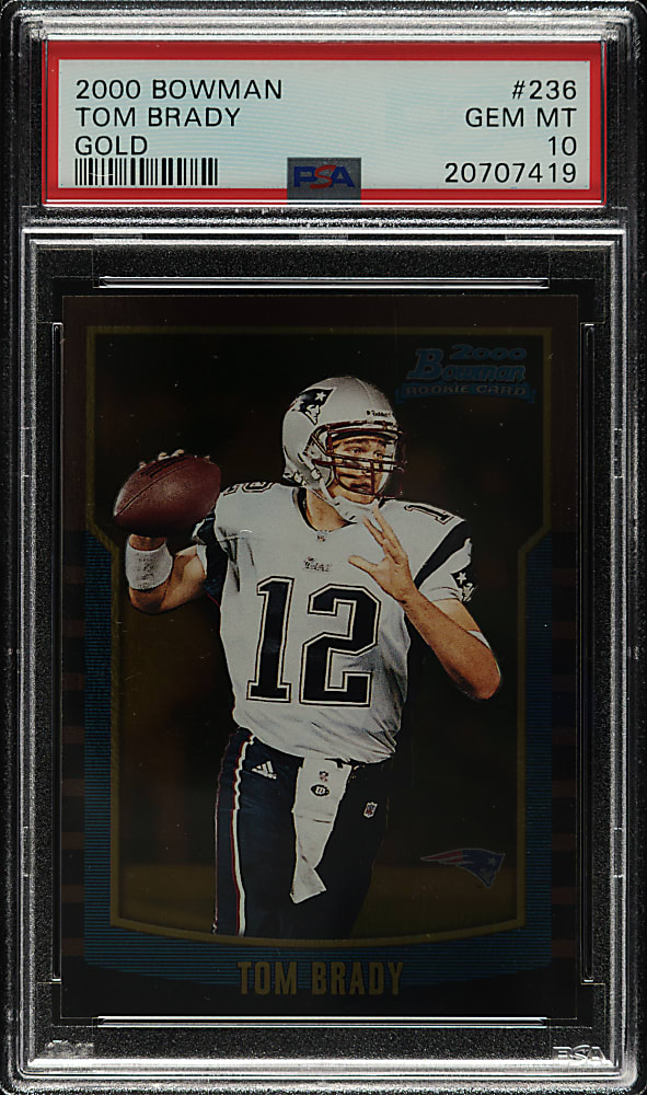 2000 Bowman Football #236 Tom Brady Rookie Gold #10/99 PSA GEM MINT 10 - 1 of 3!