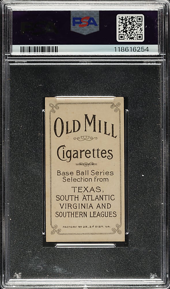 1909-1911 T206 White Border Ed Foster Southern Leaguer PSA EX+ 5.5 - Old Mill Back