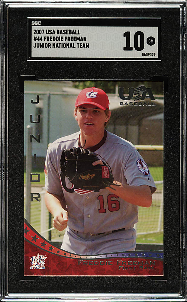 2007 USA Baseball #44 Freddie Freeman Junior National Team SGC GEM MINT 10