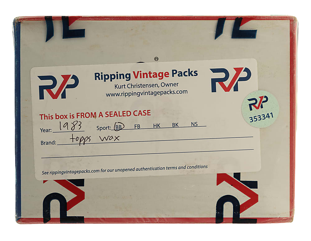 1983 Topps Unopened Wax Box (36 Packs) - RVP - From a Sealed Case (FASC)