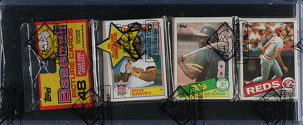 1985 Topps Unopened Rack Pack - Joe Morgan on Top and Tony Gwynn and Rod Carew on Back - BBCE