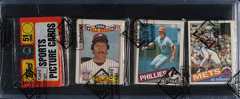 1985 Topps Unopened Rack Pack - Mike Schmidt on Top - BBCE