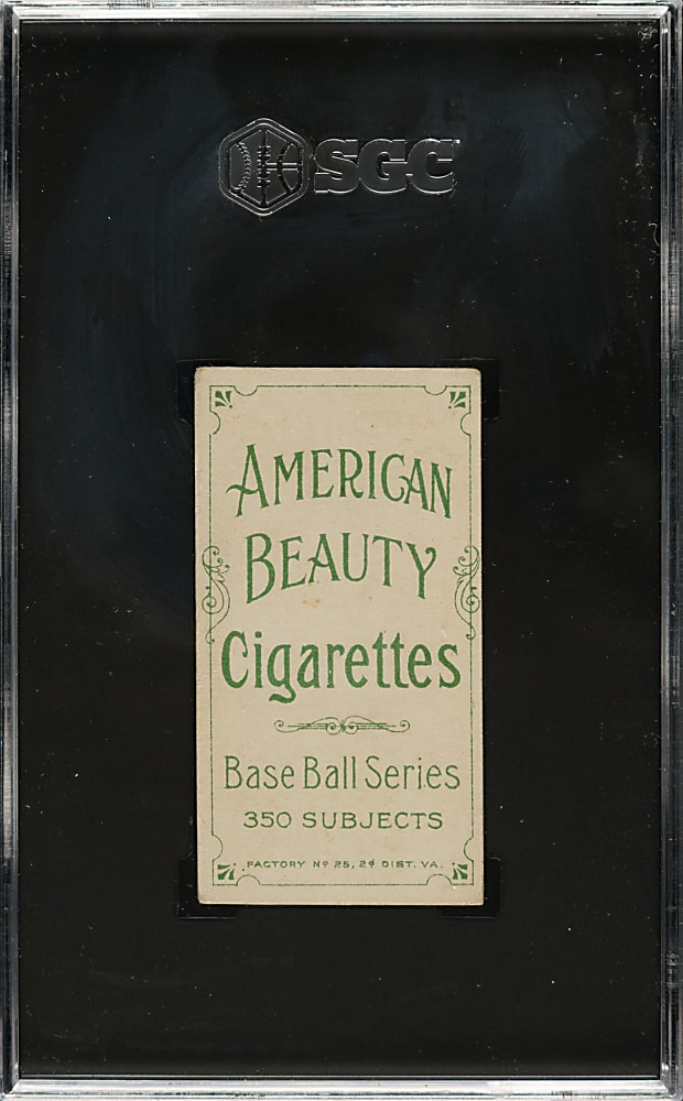 1909-1911 T206 White Border John Ganzel SGC VG+ 3.5 - American Beauty 350 Back