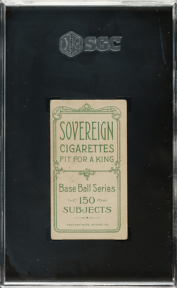 1909-1911 T206 White Border Jim Pastorius SGC VG/EX 4 - Sovereign 150 Back