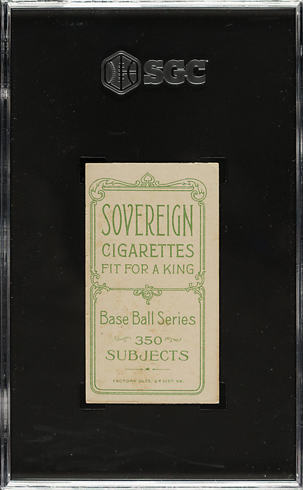 1909-1911 T206 White Border Jake Pfeister Throwing SGC VG/EX 4 - Sovereign 350 Back