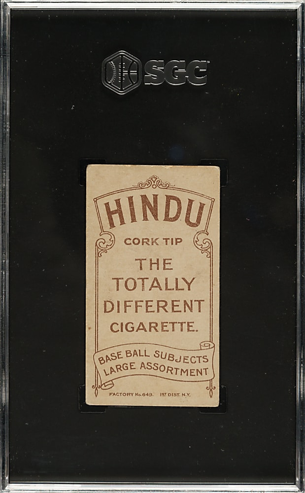 1909-1911 T206 White Border Ed Reagan Southern Leaguer SGC VG+ 3.5 - Brown Hindu Back