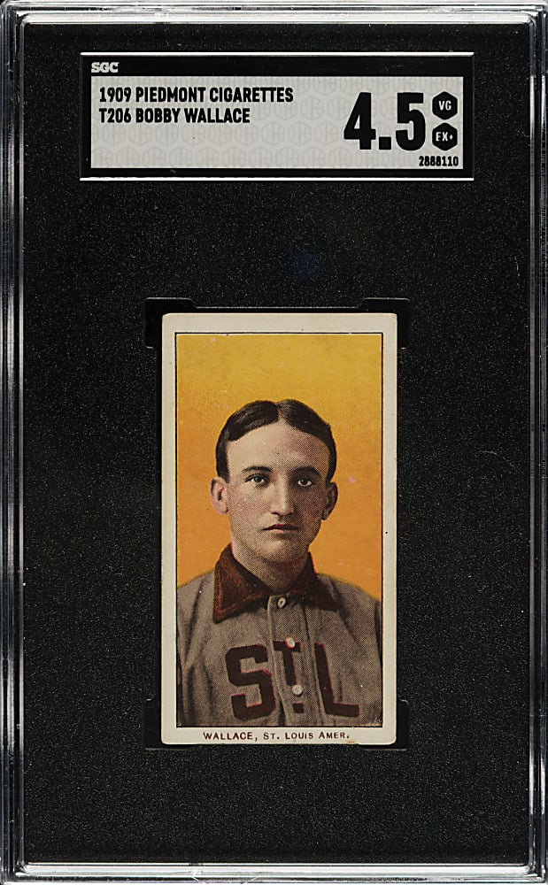 1909-1911 T206 White Border Bobby Wallace SGC VG/EX+ 4.5