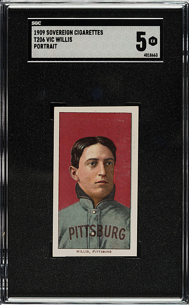 1909-1911 T206 White Border Vic Willis Portrait SGC EX 5 - Sovereign 150 Back
