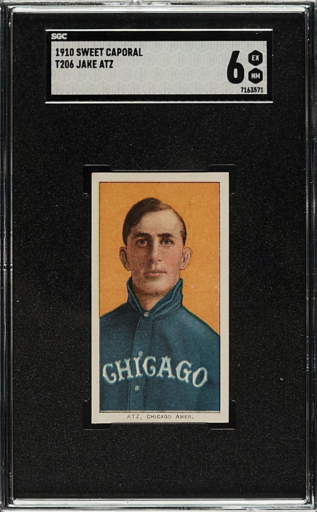 1909-1911 T206 White Border Jake Atz SGC EX/NM 6