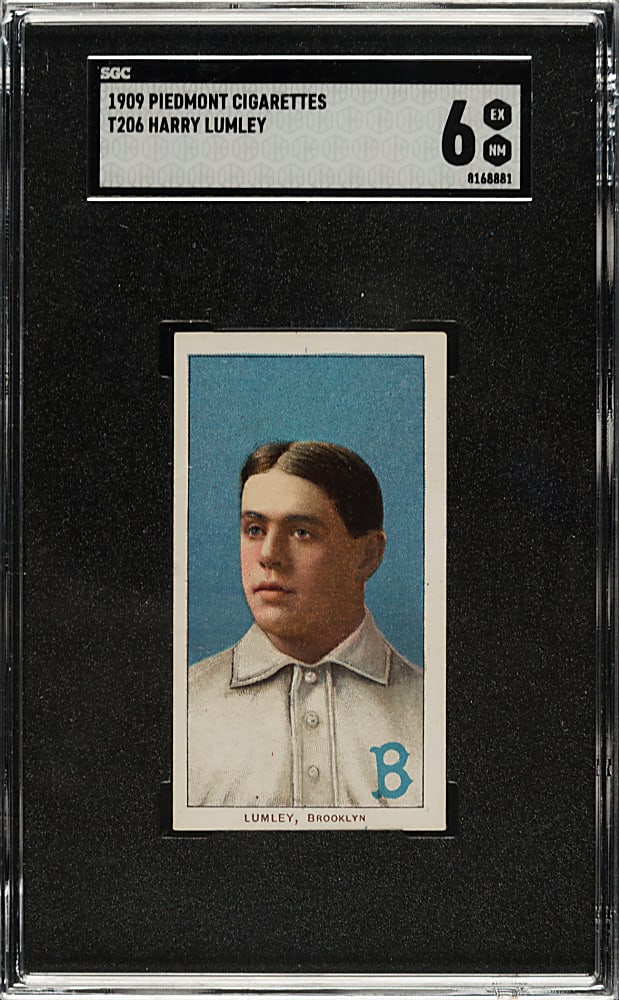 1909-1911 T206 White Border Harry Lumley SGC EX/NM 6