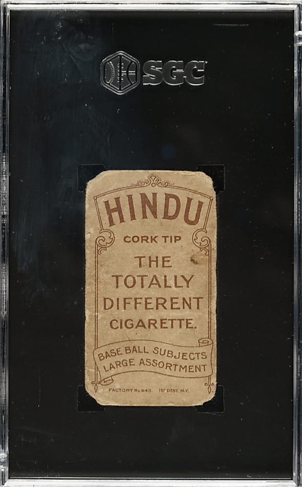 1909-1911 T206 White Border Perry Lipe Southern Leaguer SGC Authentic - Brown Hindu Back