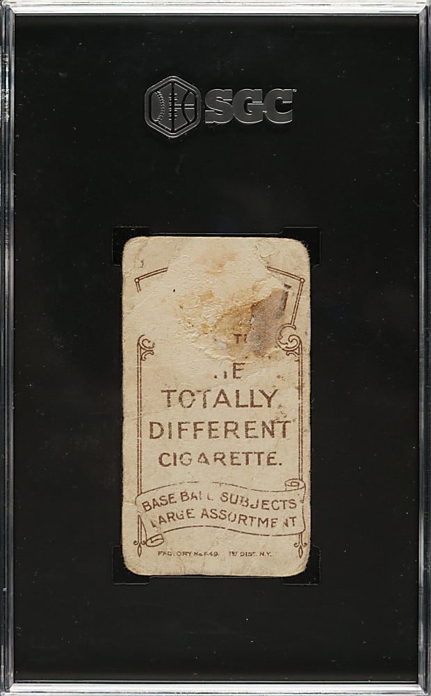 1909-1911 T206 White Border Mordecai Brown Portrait SGC Authentic - Brown Hindu Back