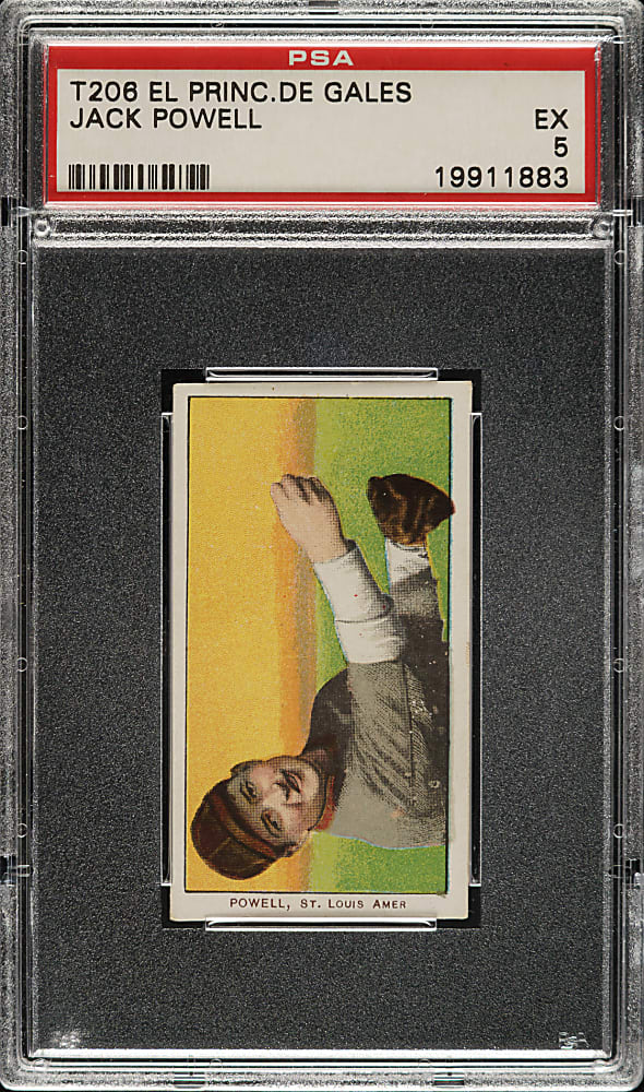 1909-1911 T206 White Border Jack Powell PSA EX 5 - El Principe De Gales Back