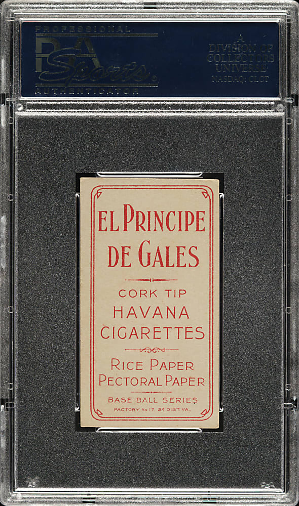 1909-1911 T206 White Border Jack Powell PSA EX 5 - El Principe De Gales Back