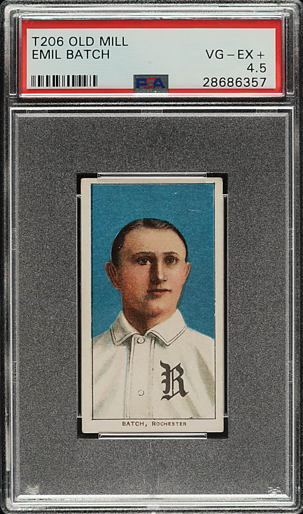 1909-1911 T206 White Border Emil Batch PSA VG-EX+ 4.5 - Old Mill Back