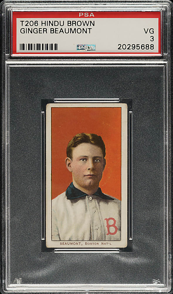 1909-1911 T206 White Border Ginger Beaumont PSA VG 3 - Brown Hindu Back