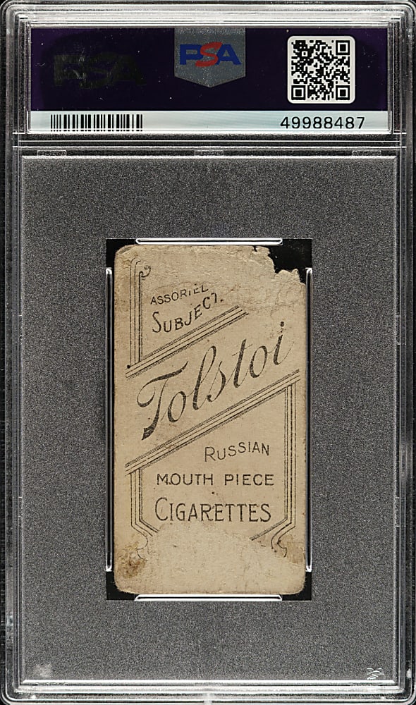 1909-1911 T206 White Border Tris Speaker Rookie PSA Authentic - Tolstoi Back