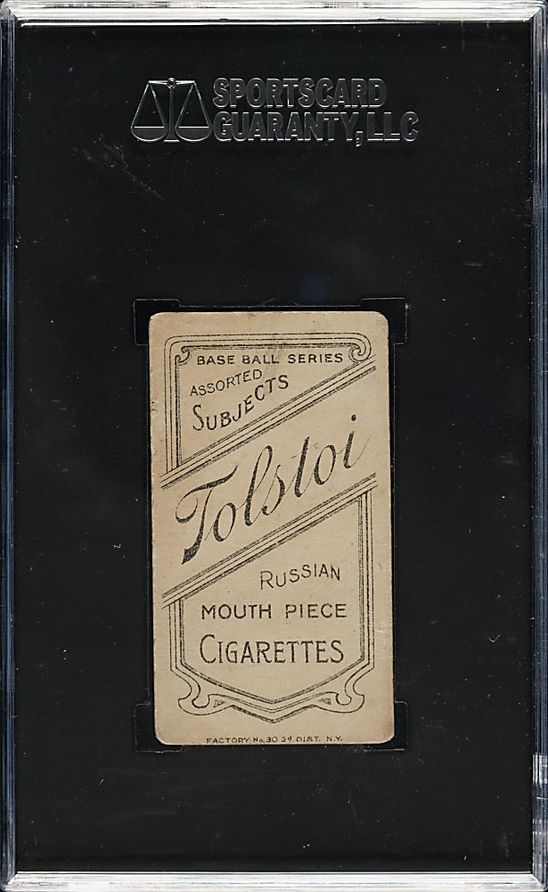 1909-1911 T206 White Border Danny Murphy Batting SGC FAIR 1.5 - Tolstoi Back