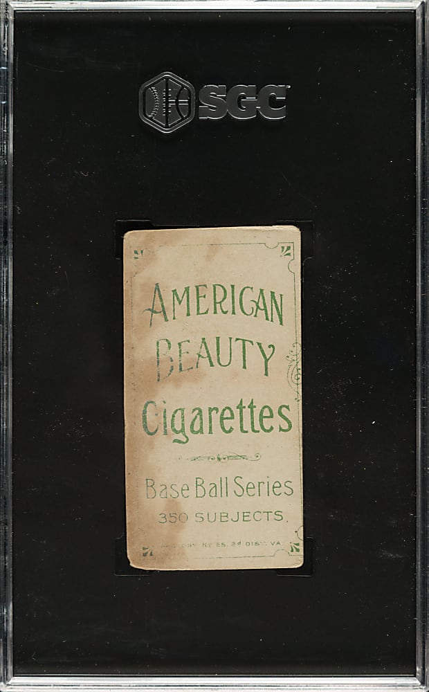 1909-1911 T206 White Border Billy Nattress SGC POOR 1 - American Beauty 350 Back