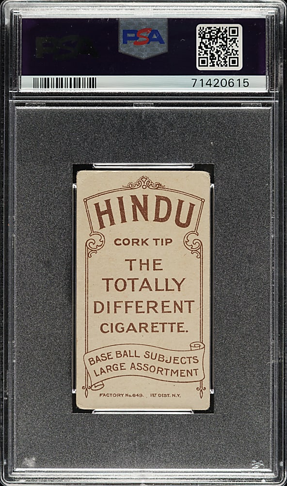 1909-1911 T206 White Border Frank Chance Portrait Red Background PSA GOOD 2 - Brown Hindu Back