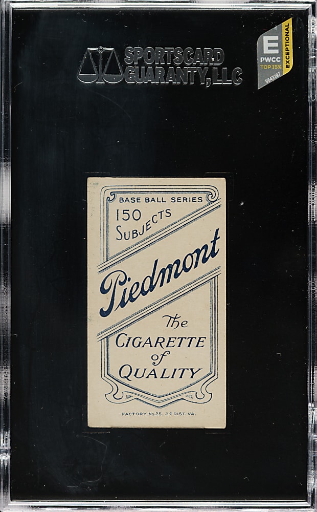 1909-1911 T206 White Border Walter Johnson Portrait SGC VG/EX 4