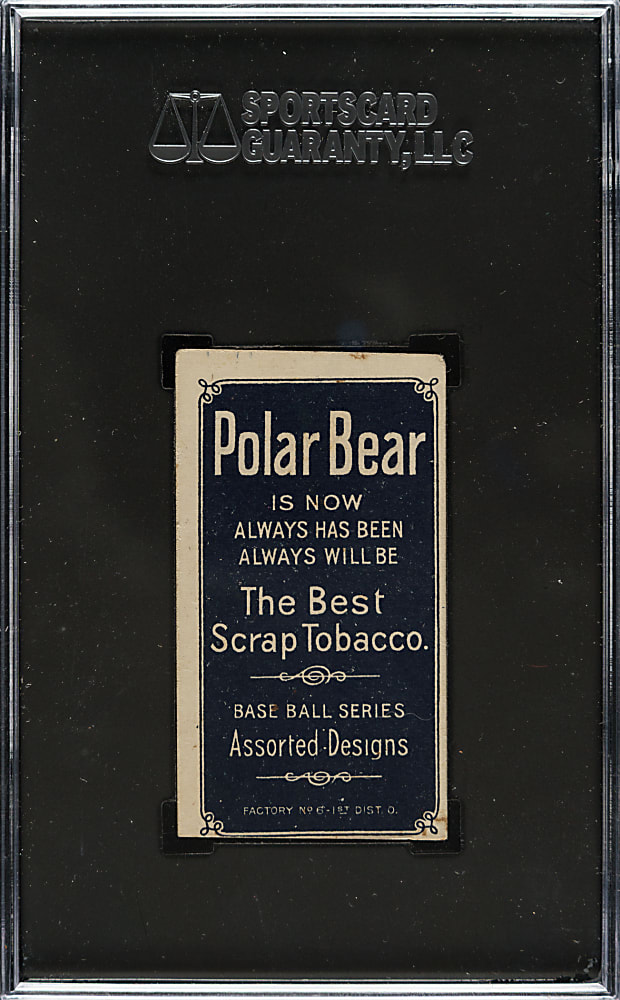 1909-1911 T206 White Border Ty Cobb Bat Off Shoulder SGC GOOD 2 - Polar Bear Back