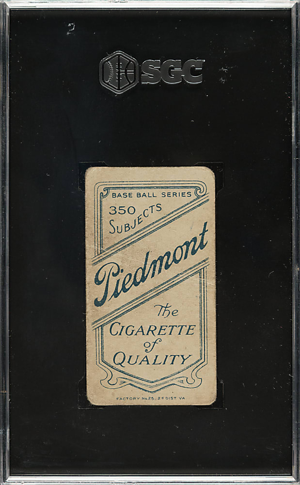 1909-1911 T206 White Border Ty Cobb Portrait Green Background SGC FAIR 1.5