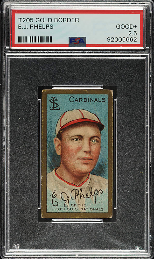 1911 T205 Gold Border Edward Phelps PSA GOOD+ 2.5 - American Beauty Back