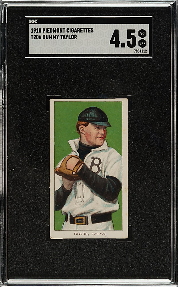 1909-1911 T206 White Border Dummy Taylor SGC VG/EX+ 4.5