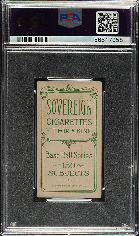 1909-1911 T206 White Border Harry Covaleski PSA FAIR 1.5 - Sovereign 150 Back