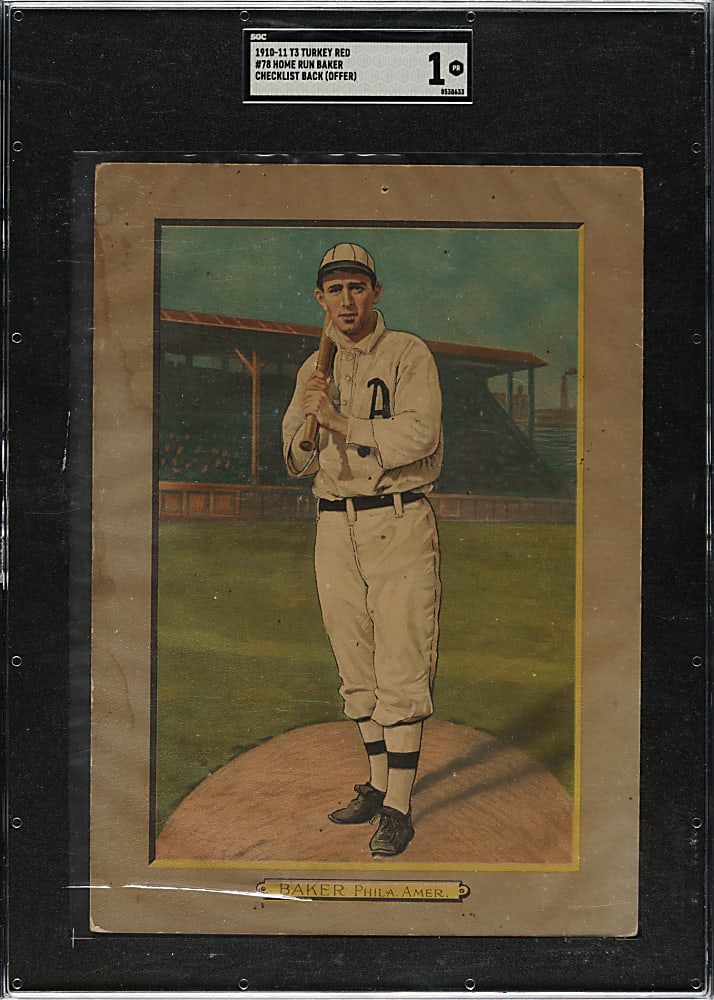 1911 T3 Turkey Red #78 Home Run Baker SGC POOR 1