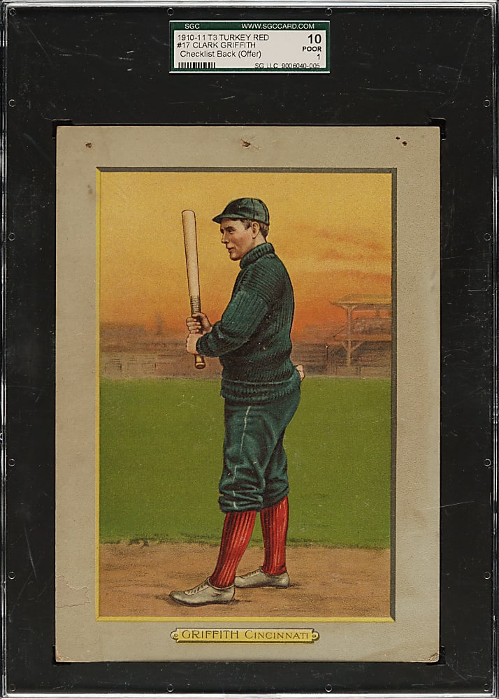 1911 T3 Turkey Red #17 Clark Griffith SGC POOR 10