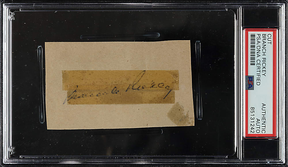 Branch Rickey Cut Signature - PSA/DNA
