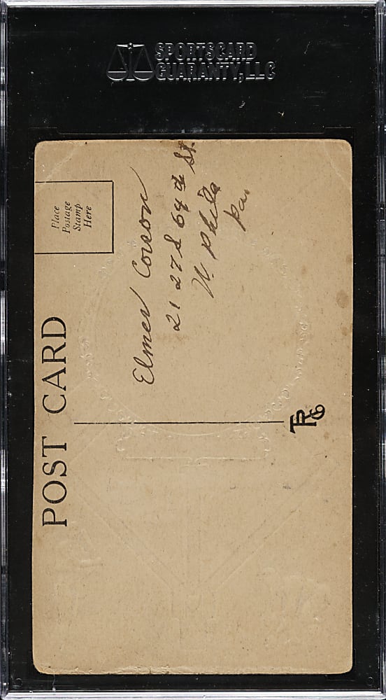 1908 PC760 Rose Company Postcard Jimmy Collins SGC Authentic