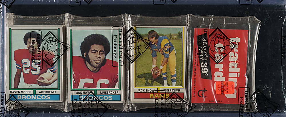 1974 Topps Football Unopened Rack Pack - BBCE