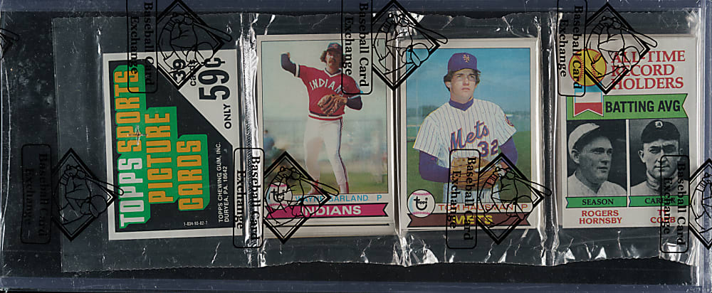1979 Topps Unopened Rack Pack - Ty Cobb/Rogers Hornsby All-Time Record Holders on Top and Carl Yastrzemski on Back - BBCE