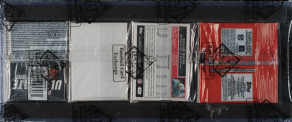 2005 Topps Football Unopened Rack Pack - Aaron Rodgers Rookie on Top - BBCE