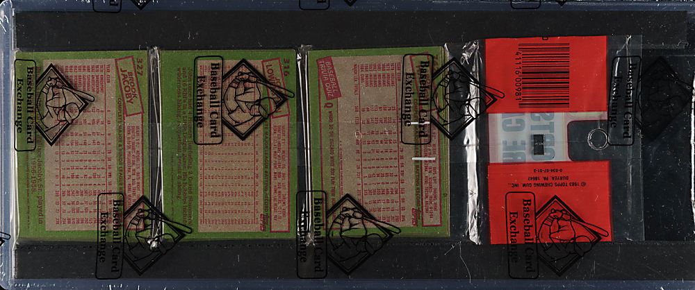 1985 Topps Unopened Rack Pack - Roger Clemens Rookie and Tony Gwynn All-Star on Top - BBCE